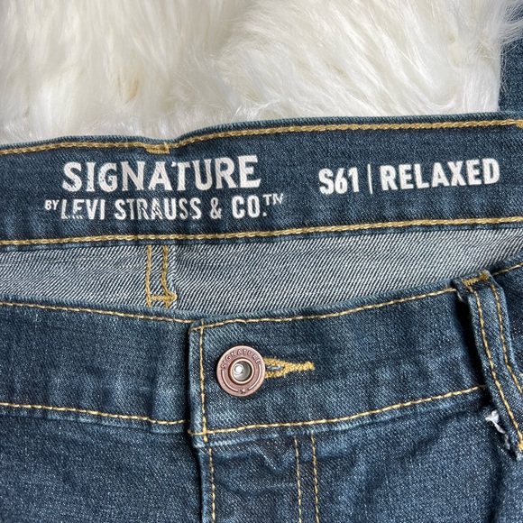 Men's Signature by Levi's Strauss S61 Relaxed Fit 42 x 30 Jeans - Picture 7 of 9